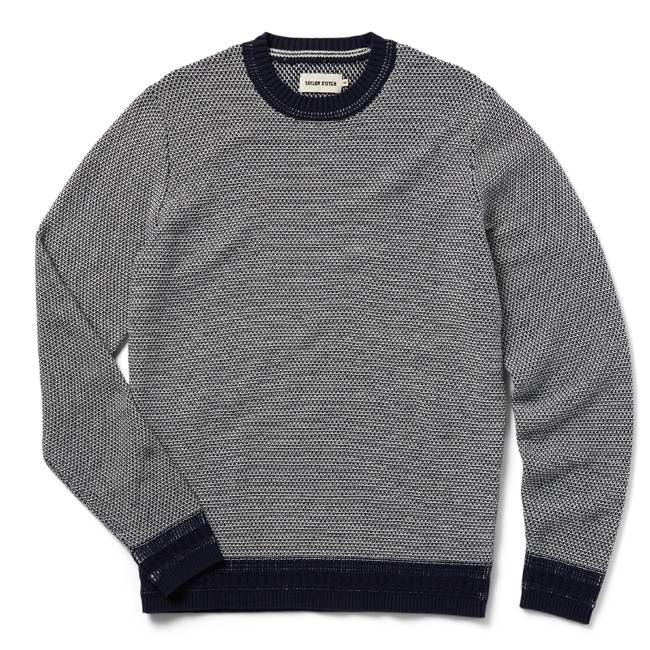 The Brume Sweater in Navy Birdseye