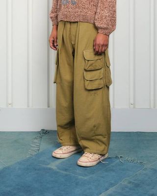 Forager Pants - Olive Contrast Slub