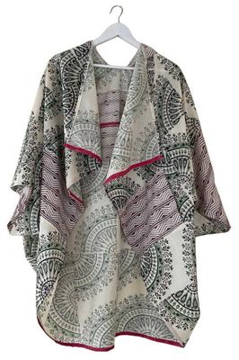 NEW! Peace Silk Lune Hoodie Kimono