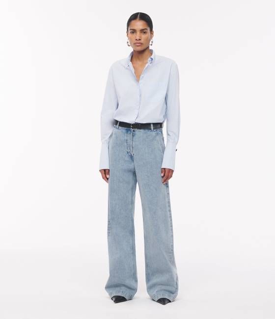Mens Poplin Shirt | French Blue