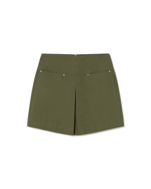 Green mini pleats Mabel skirt