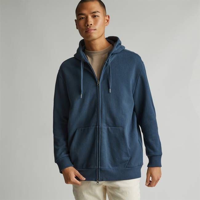 The Organic Track Full Zip | Kingfisher Blue