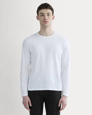 The Essential Organic Long-Sleeve Tee | White
