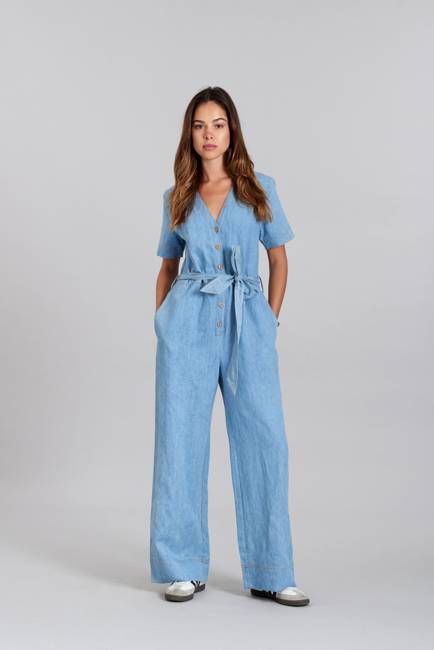 ELOUISE - Organic Cotton Jumpsuit Light Wash