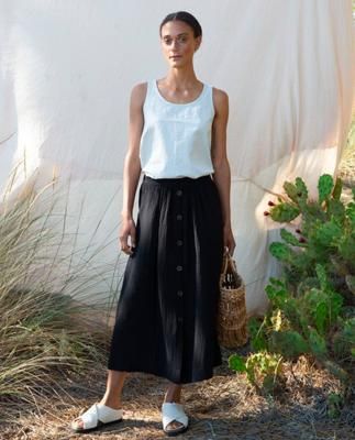 Ursa Organic Cotton Skirt In Black