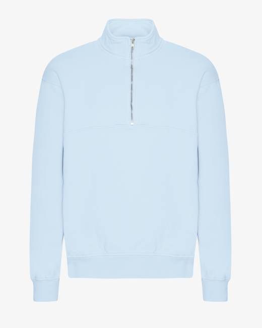 Organic Quarter Zip - Polar Blue