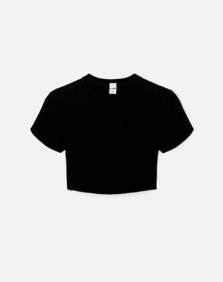 Cropped 60s Slim Tee - Black