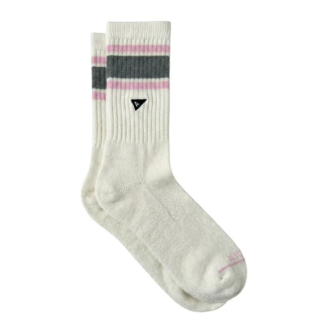 Crew Sock - Pink Retro Stripe
