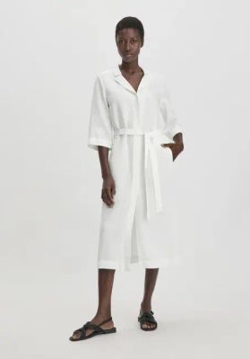 Kleid Midi Relaxed aus TENCEL Lyocell mit Leinen