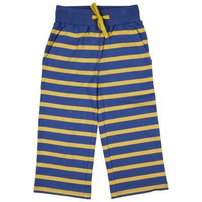 Breton Trousers - Dusty Blue/Yellow