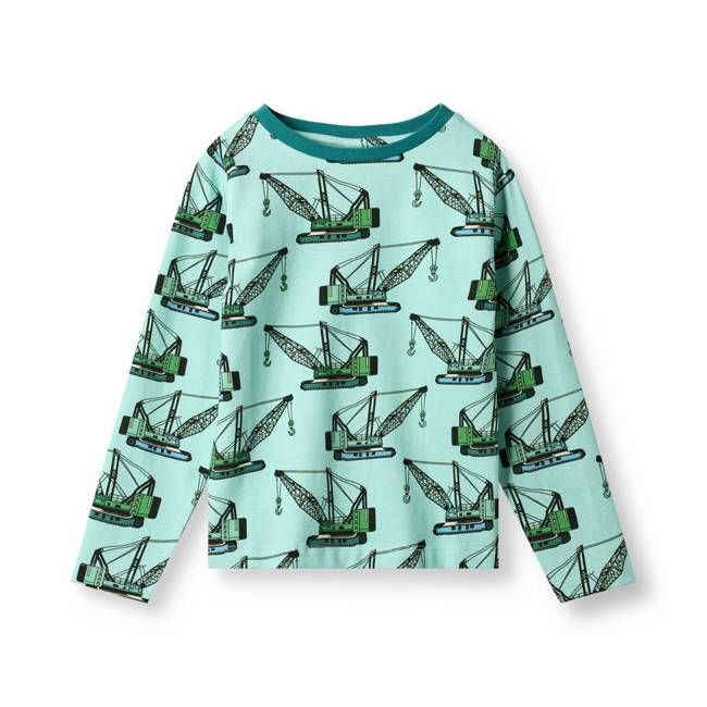 Gala long-sleeved top with crane machines