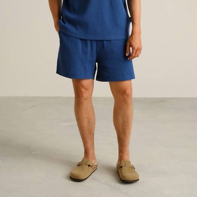 DEDICATED - Shorts Essingen Waffle True Blue