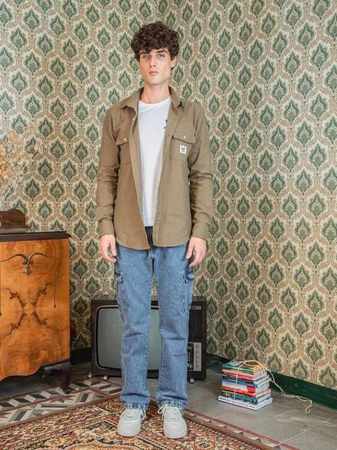 WOLF LIGHT BLUE MEN'S CARGO JEANS