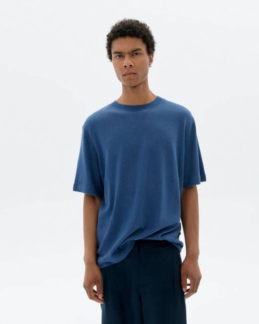 Blue loose hemp Roy t-shirt