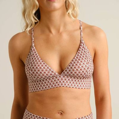 DEDICATED - Bikinioberteil Alva Tulips Cappuccino-Braun