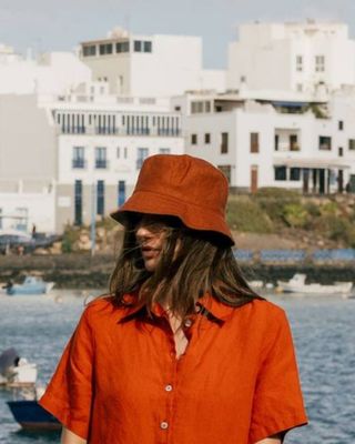 Reversible Linen Bucket Hat
