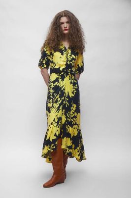 YEMAYA DRESS IN YELLOW FLORAL
