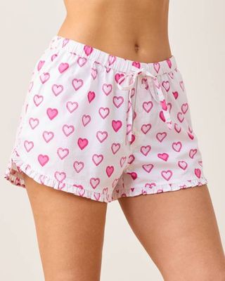 Candy Hearts - Ruffle Shorts - Pale Pink