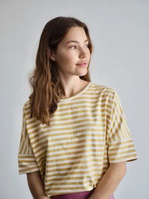 ame top / ochre stripe — Noctu