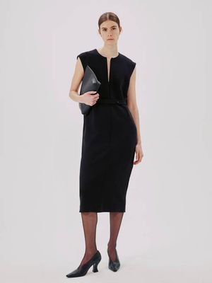 Cape Back Sheath Dress - Resale | Black