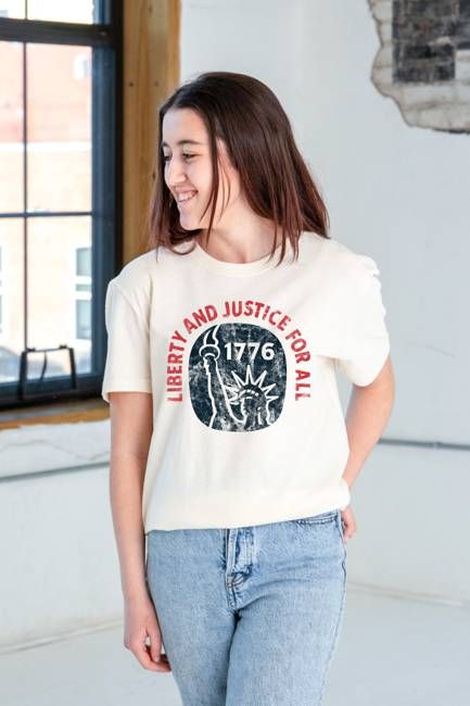 Liberty and Justice For All Unisex Eco-Cotton Tee