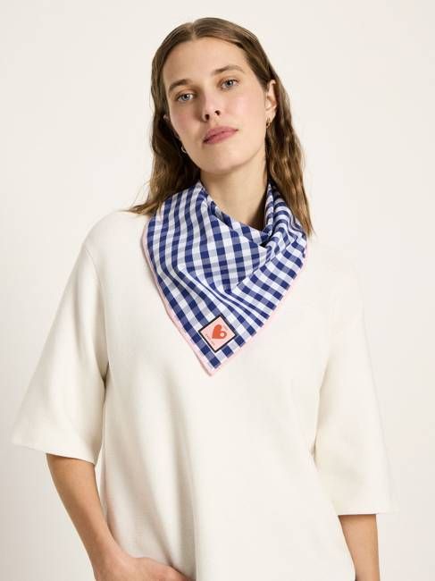 Vichy check scarf (GOTS)