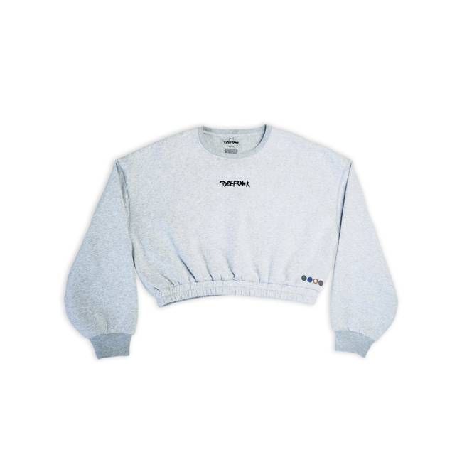 WOMEN'S HATTIE CROP SWEATSHIRT IN GREY - LIMTED EDITION