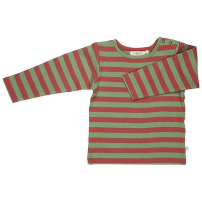 T-Shirt (Breton Stripe) - Orange/Green