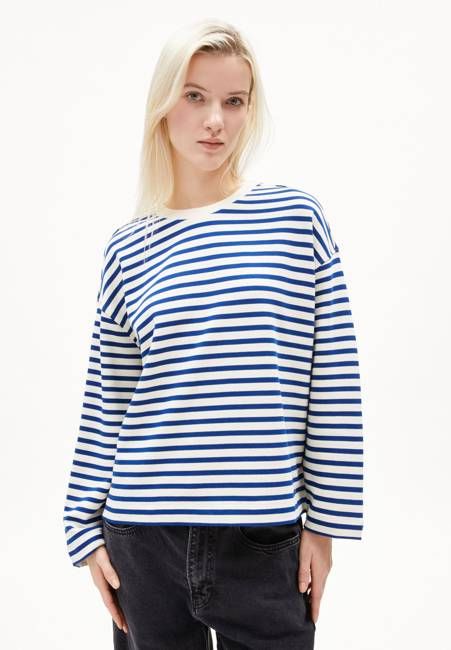 FRANKAA MAARLEN STRIPE SWEAT | undyed-lapis blue