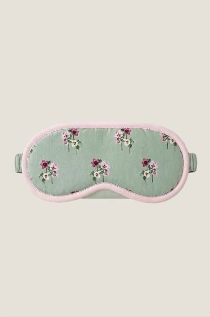 RHS Organic Cotton Printed Eyemask | Sage