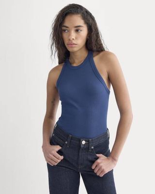 Luxe Rib Racerback Tank | Estate Blue