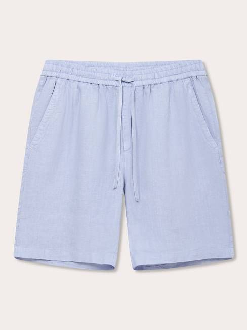 Men's Sky Blue Joulter Linen Shorts