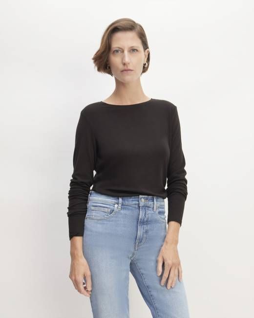 The Long-Sleeve Tee in Butterluxe | Black