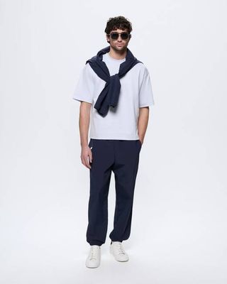 Mens Recycled Nylon Track Pants—Granite Navy