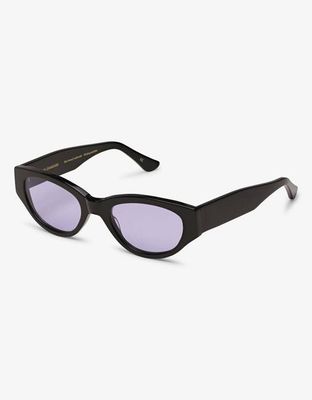 Sunglass 16 - Deep Black Solid - Lavender