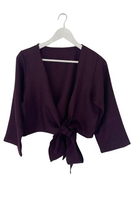 NEW! Wool Wrap Top Grape