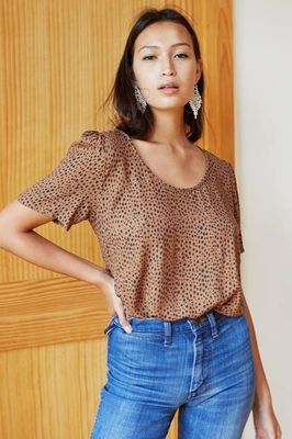 Ava Blouse - Vintage Cheetah