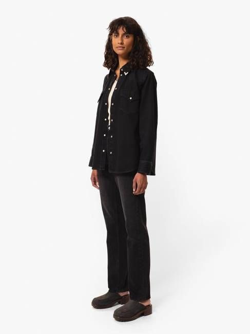 Lotta Western Denim Shirt Black | Nudie Jeans
