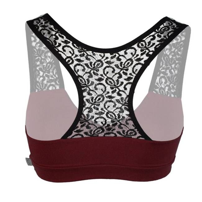 Bio-Bustier Jondel-Top aubergine (rot) - kaufen