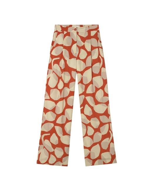 Wide Leg printed leaf Ecovero Manolita pants