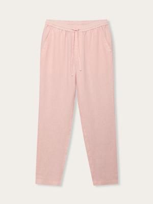 arkitaip - The Clara Flared High-Rise Linen Trousers in lavender