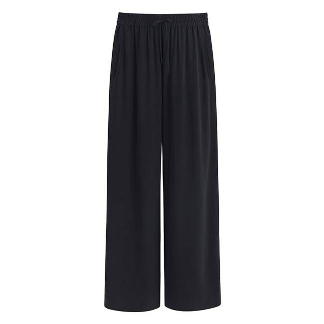 Washable Silk Wide Leg Drawstring Pant
