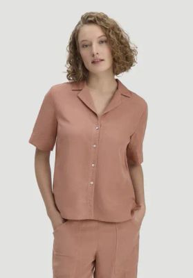 Relaxed blouse made of TENCEL™ Lyocell with linen