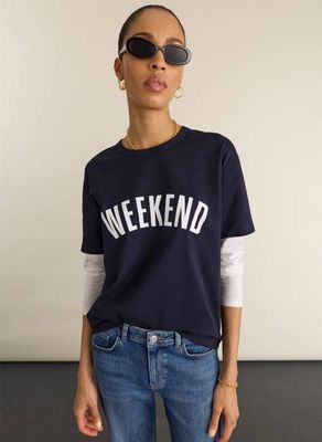 Shay T-Shirt im Lagenlook mit Slogan