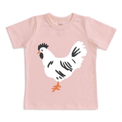 Short-Sleeve GRAPHIC Tee - Chicken Pink