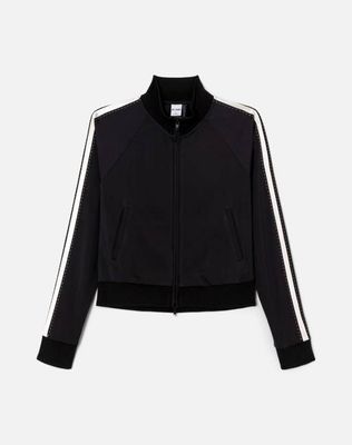 Chloe Track Jacket - Black With White