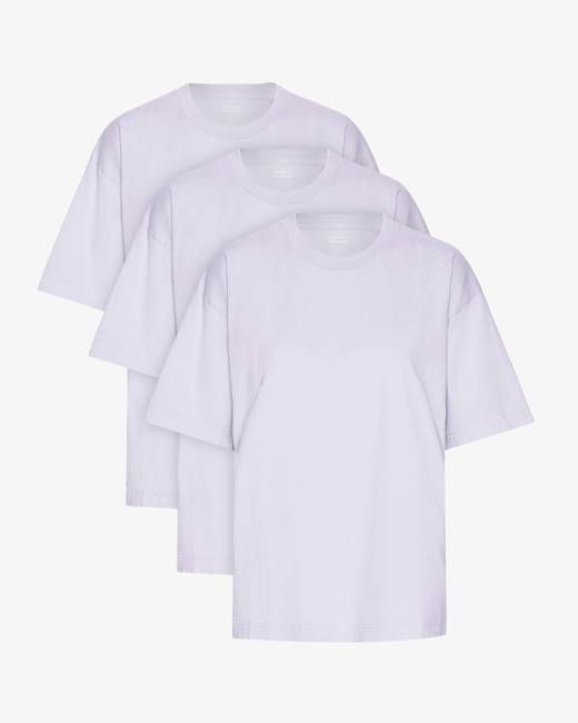 Oversized Organic T-Shirt - Soft Lavender (3-Pack)