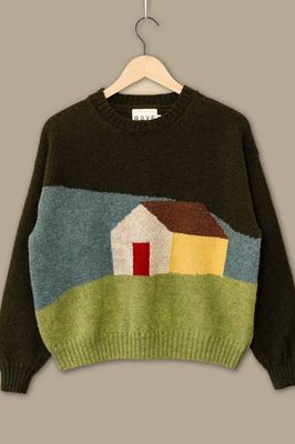 House Intarsia Pullover