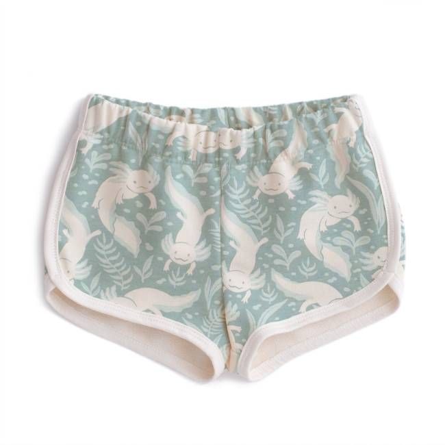 French Terry Shorts - Axolotls Surf Blue