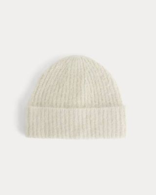Plush Alpaca Beanie | Bone